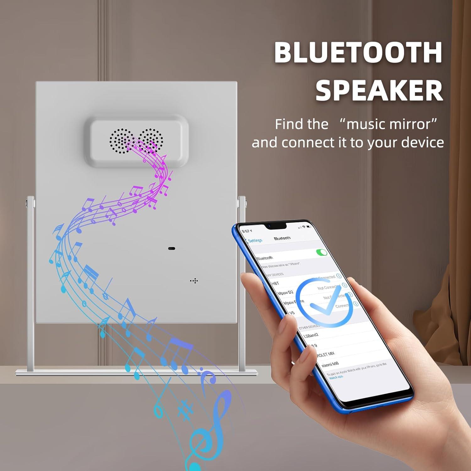 Espejo de Tocador Fenair LED con Altavoz Bluetooth 10X Aumento