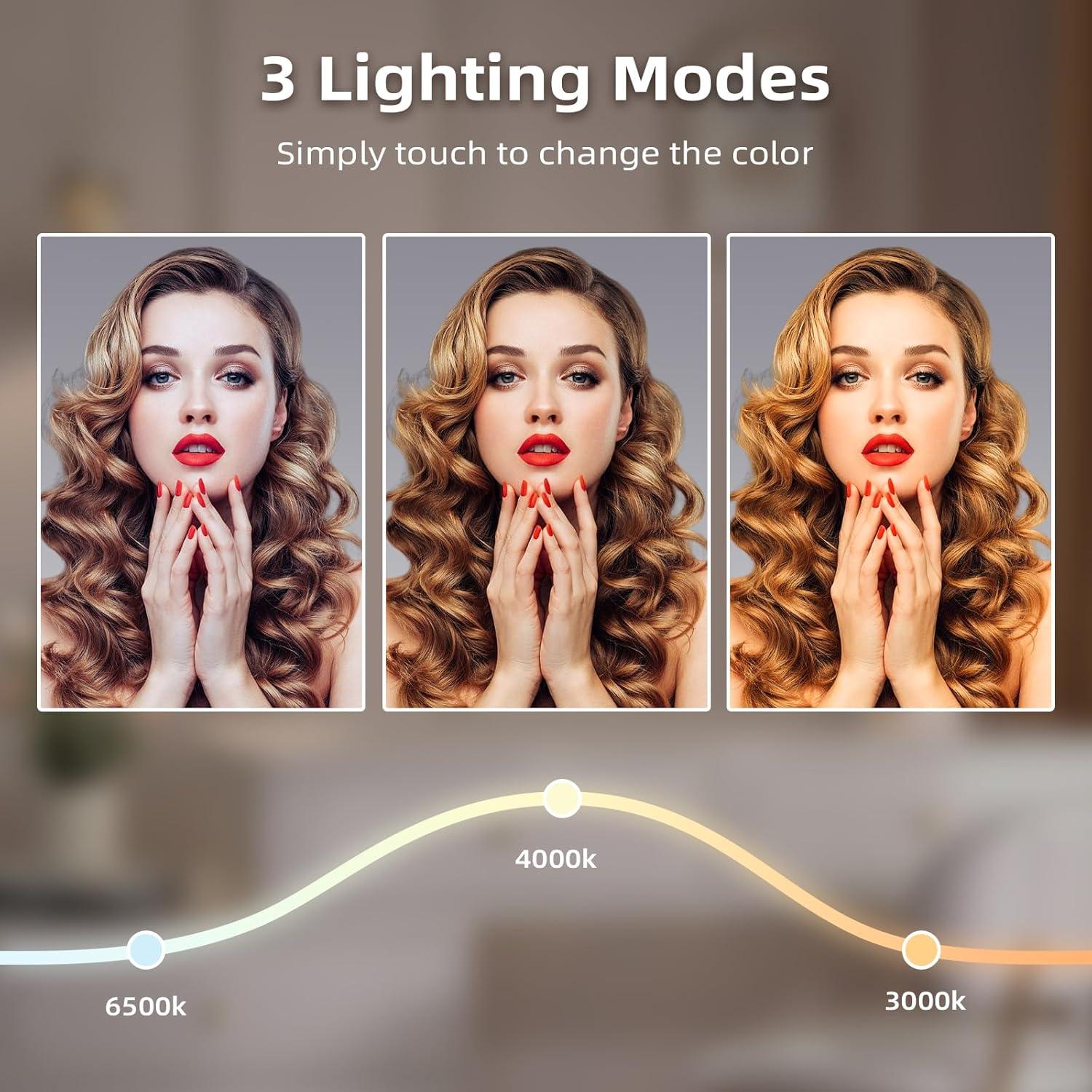 Espejo de Tocador Fenair LED con Altavoz Bluetooth 10X Aumento