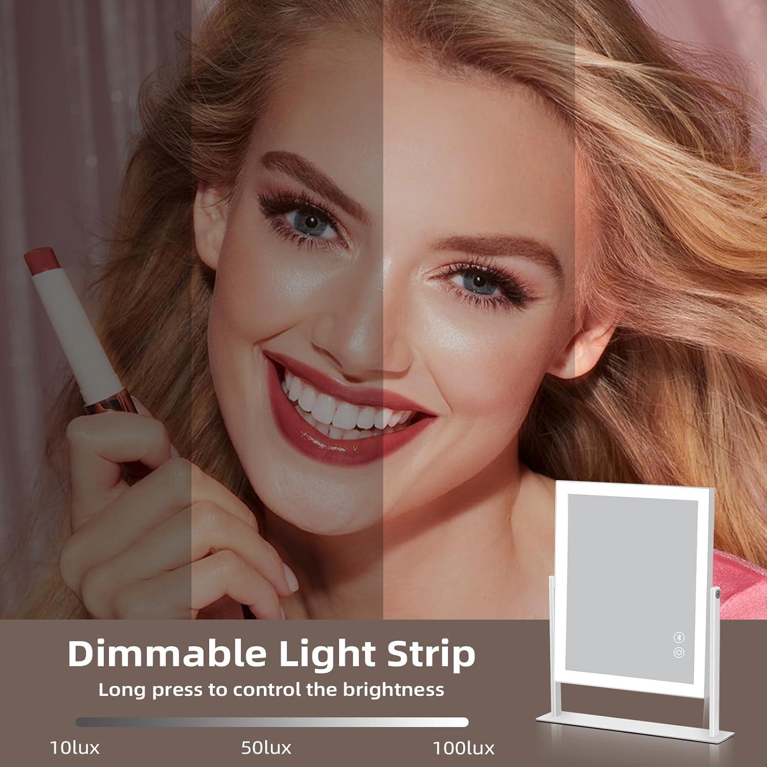 Espejo de Tocador Fenair LED con Altavoz Bluetooth 10X Aumento