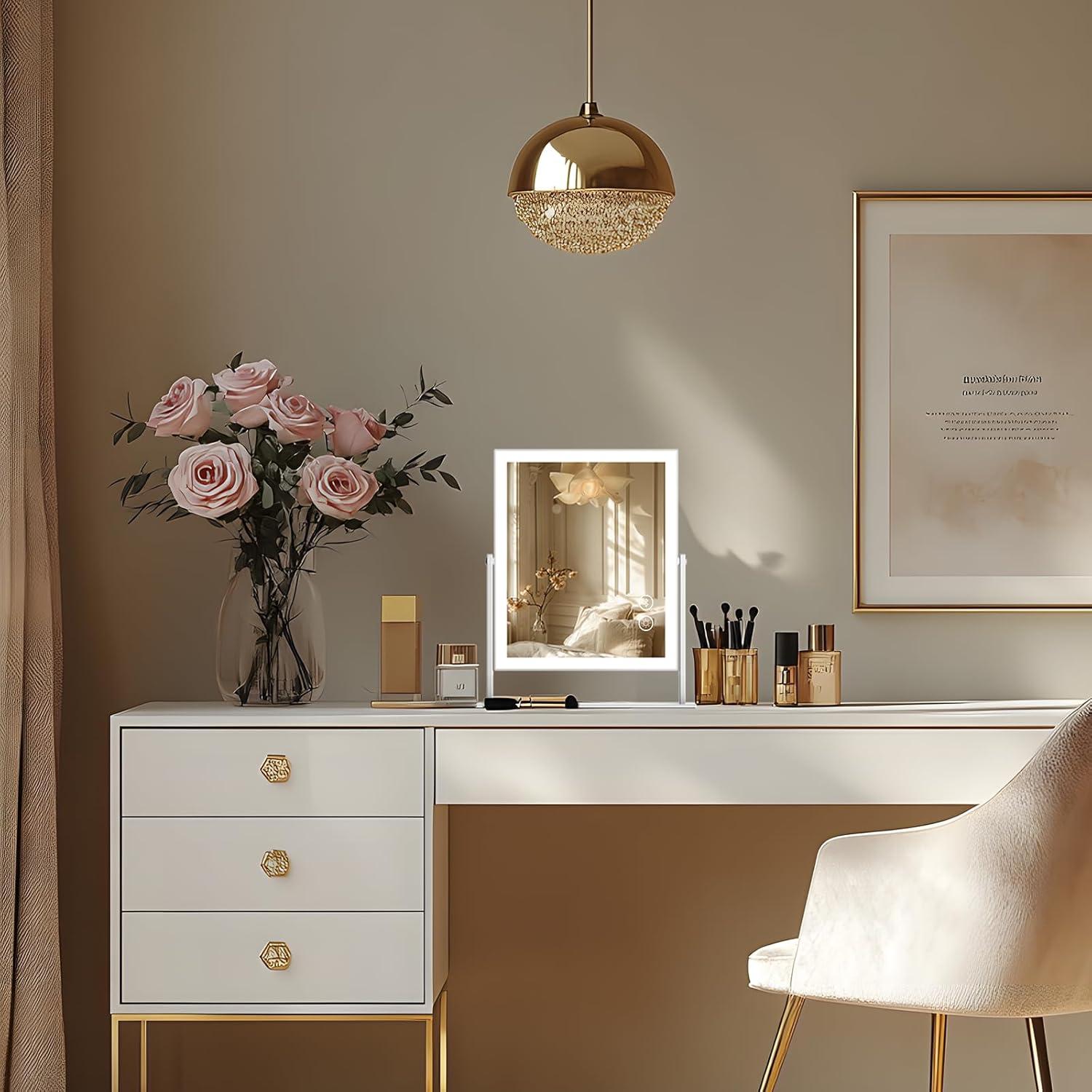 Espejo de Tocador Fenair LED con Altavoz Bluetooth 10X Aumento