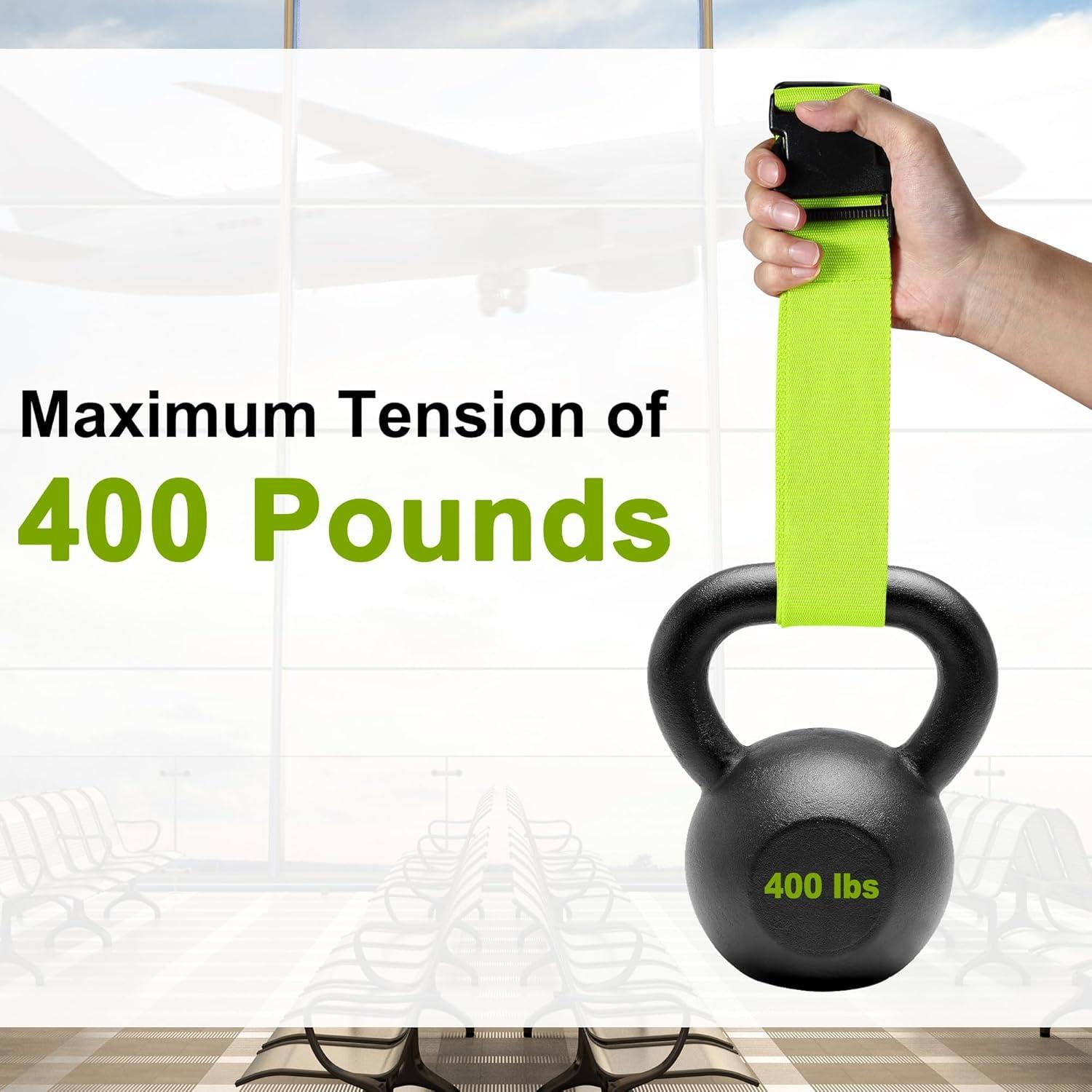 Juego de 8 correas y etiquetas de equipaje Gostwo verde