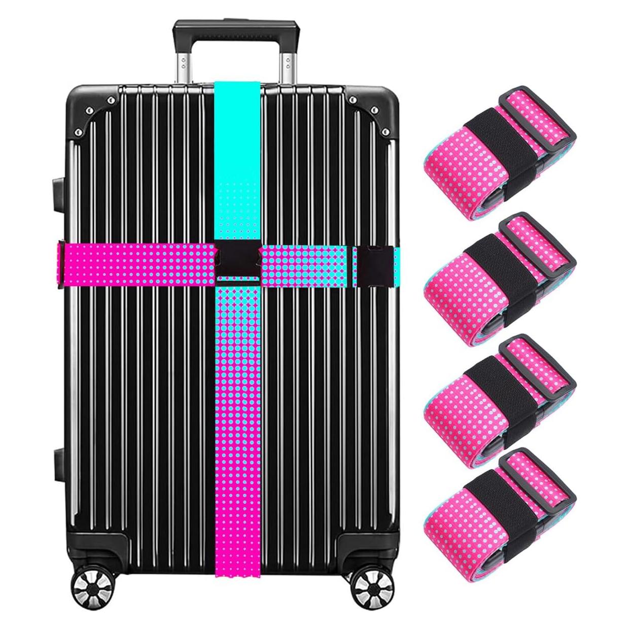 Correas de Equipaje Ajustables XiOiOiX 4 Paquete TSA