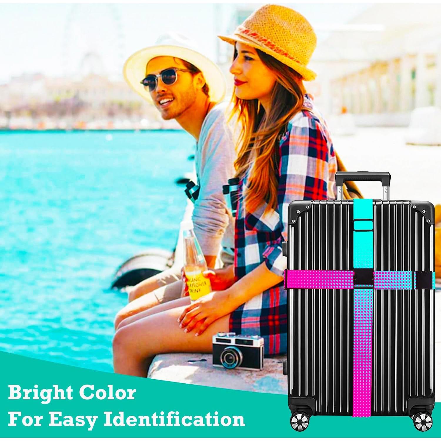 Correas de Equipaje Ajustables XiOiOiX 4 Paquete TSA