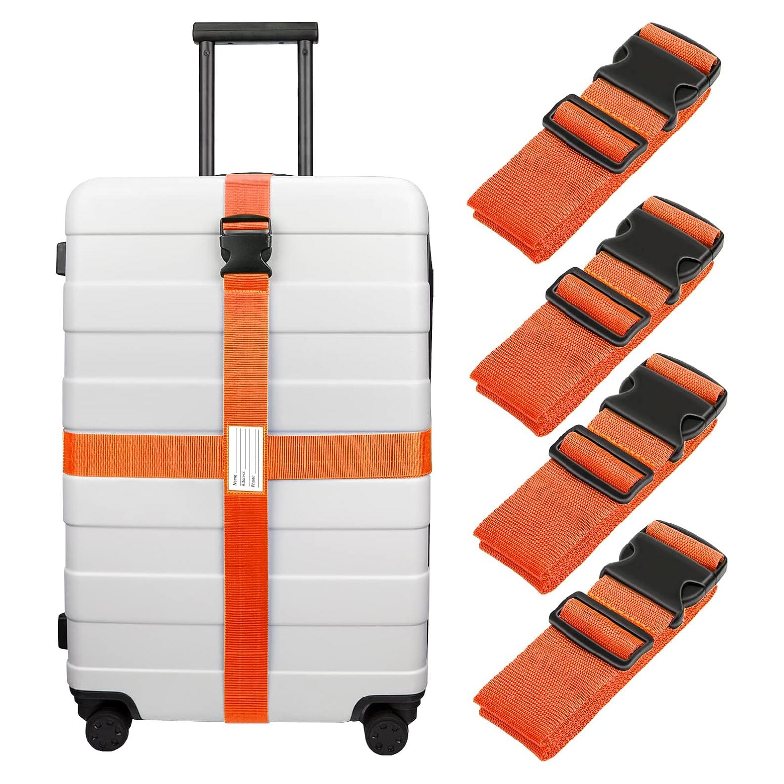 Correas de Equipaje Luxebell Naranja 2m Alta Resistencia 4 Pzas