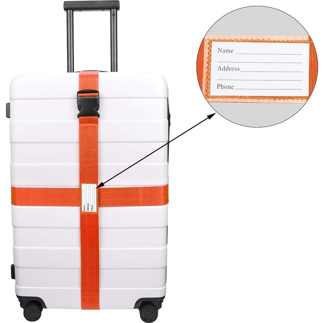 Correas de Equipaje Luxebell Naranja 2m Alta Resistencia 4 Pzas