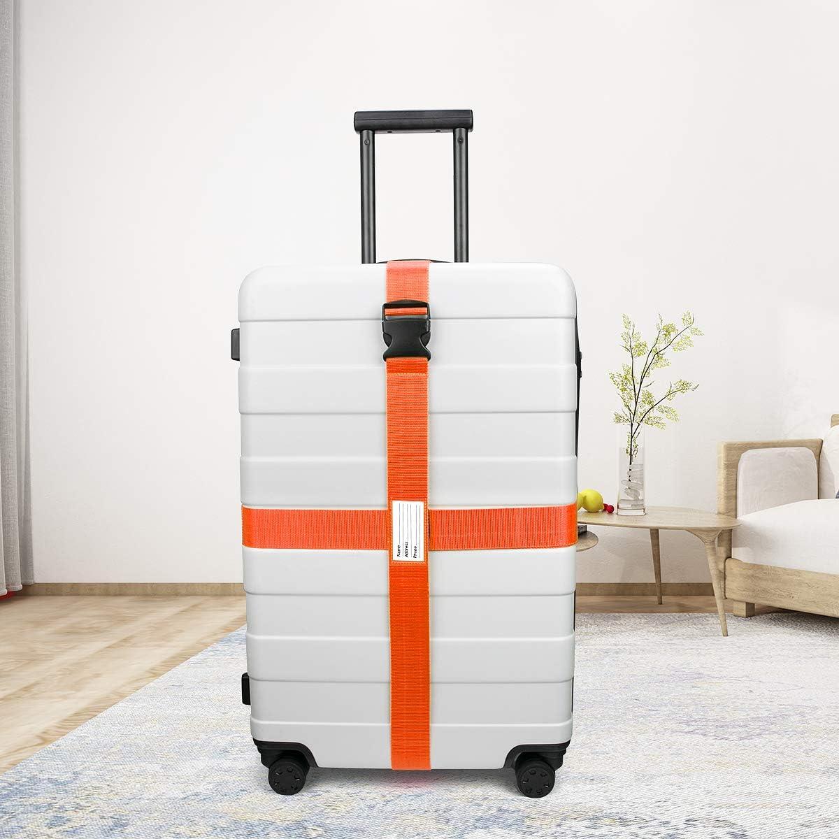 Correas de Equipaje Luxebell Naranja 2m Alta Resistencia 4 Pzas