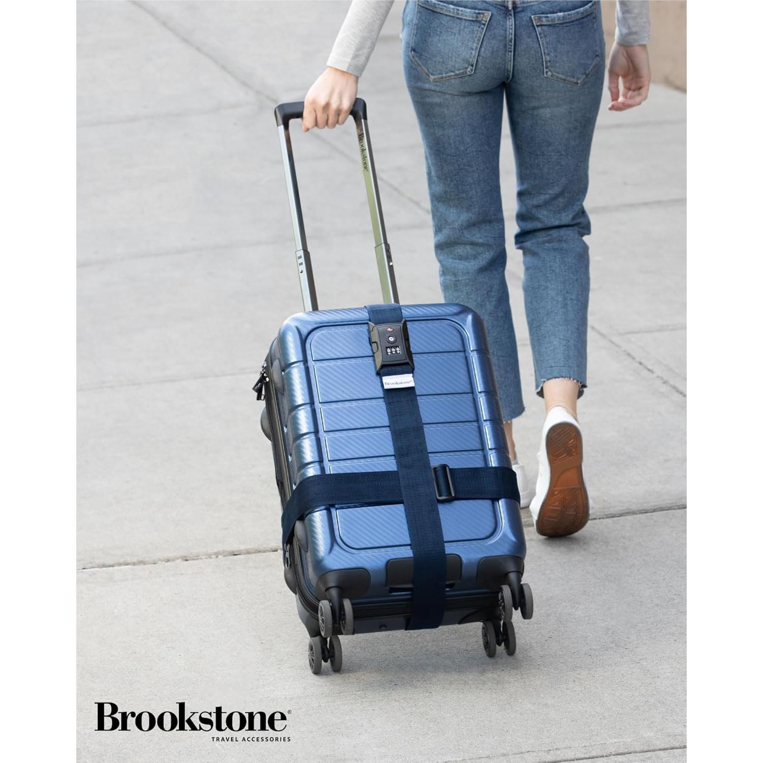 Correa de Equipaje Brookstone 2-en-1 con Candado TSA Azul