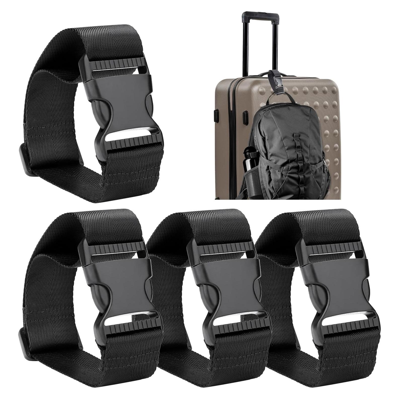 Correa de Equipaje Ajustable Frienda - 4 Piezas Negro