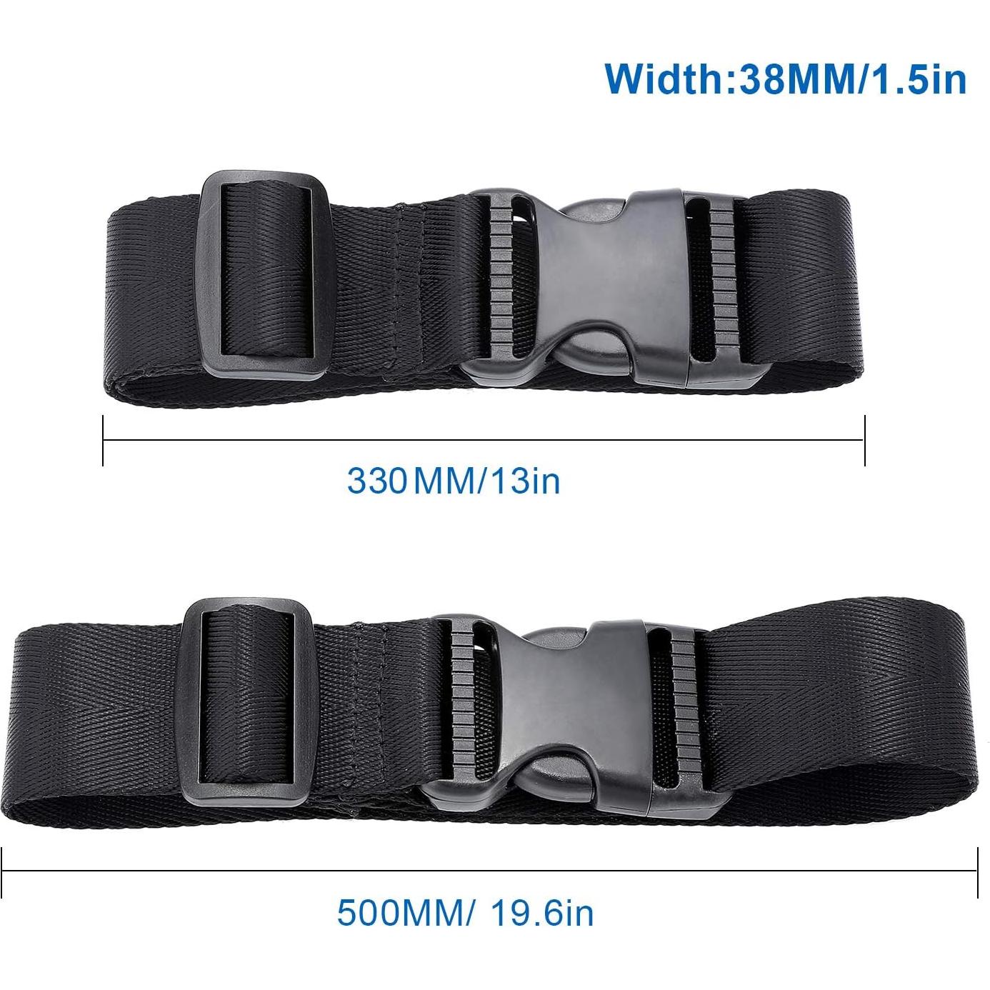 Correa de Equipaje Ajustable Frienda - 4 Piezas Negro