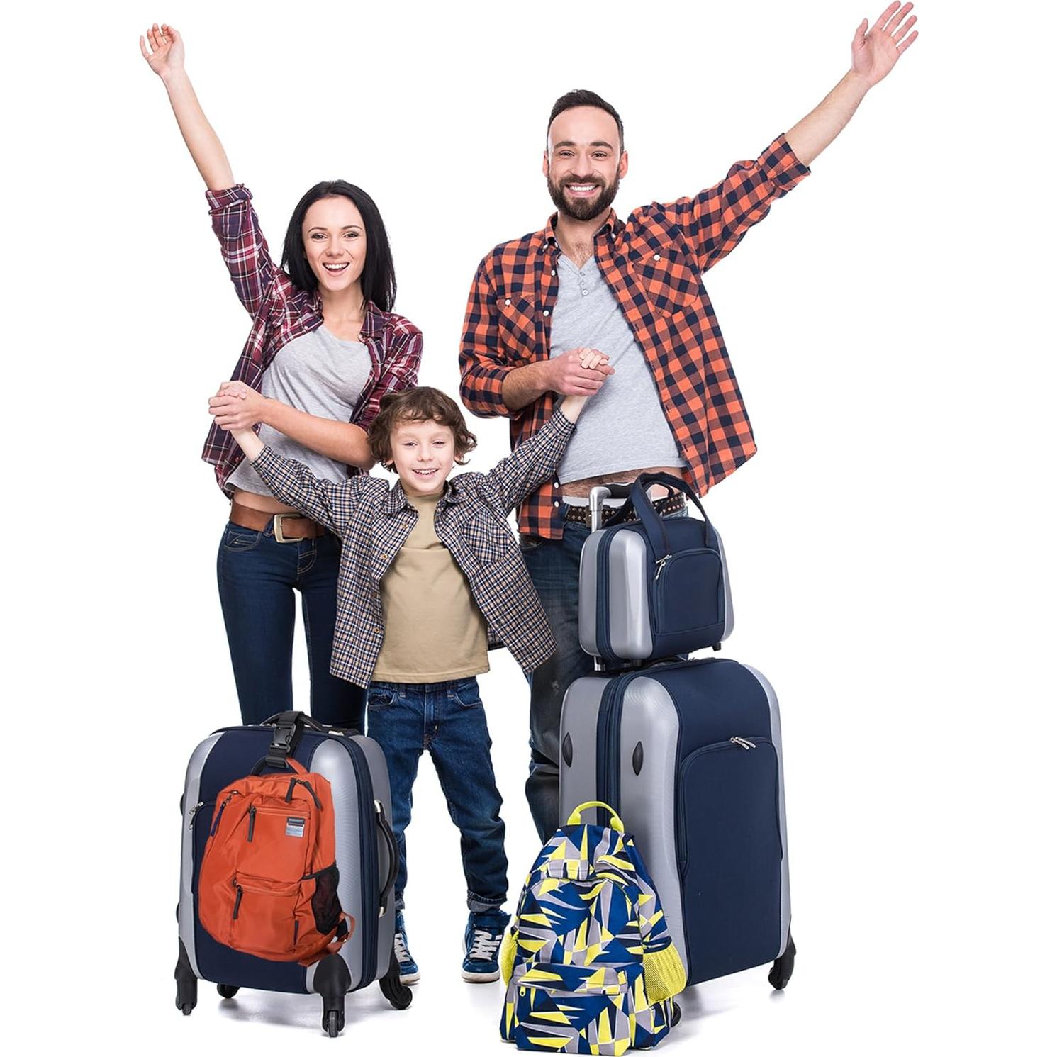 Correa de Equipaje Ajustable Frienda - 4 Piezas Negro