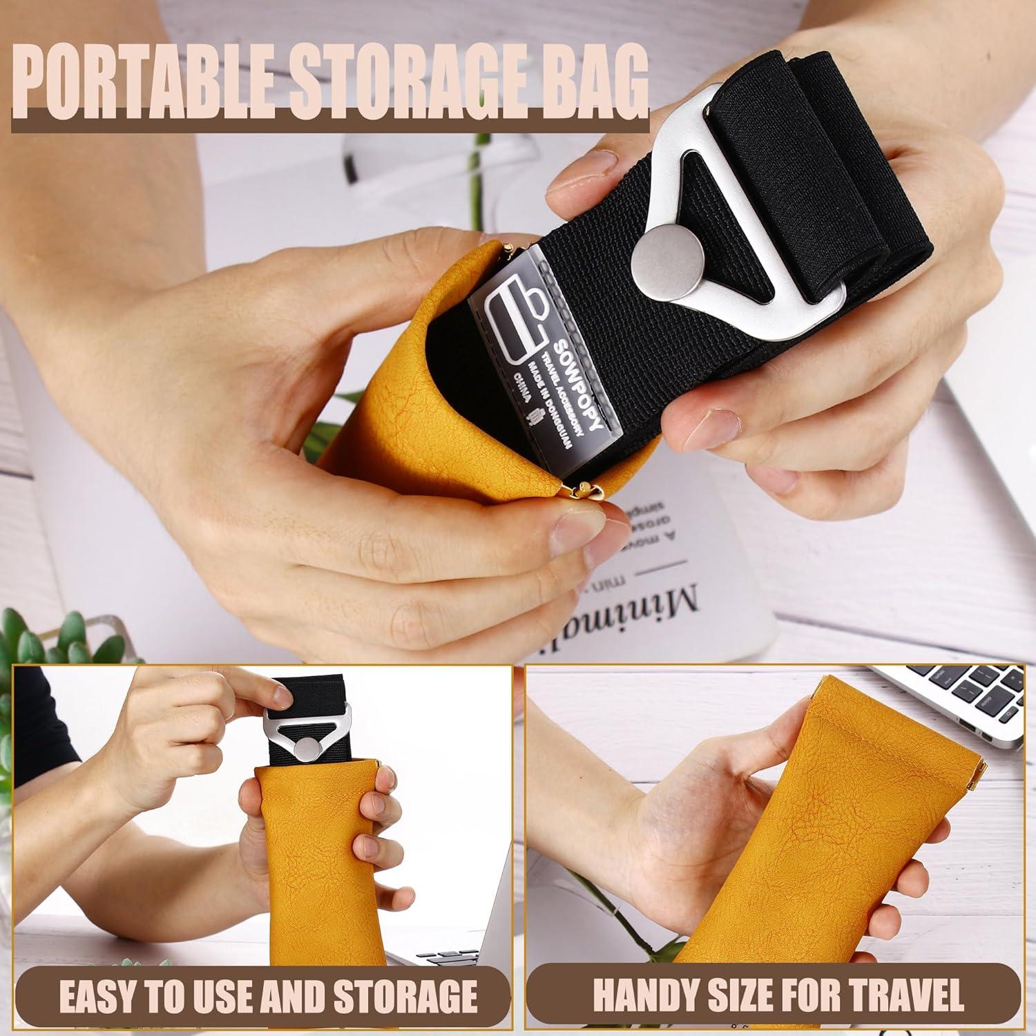 Cinturón de Viaje SOWPOPY Negro Ajustable 2 en 1