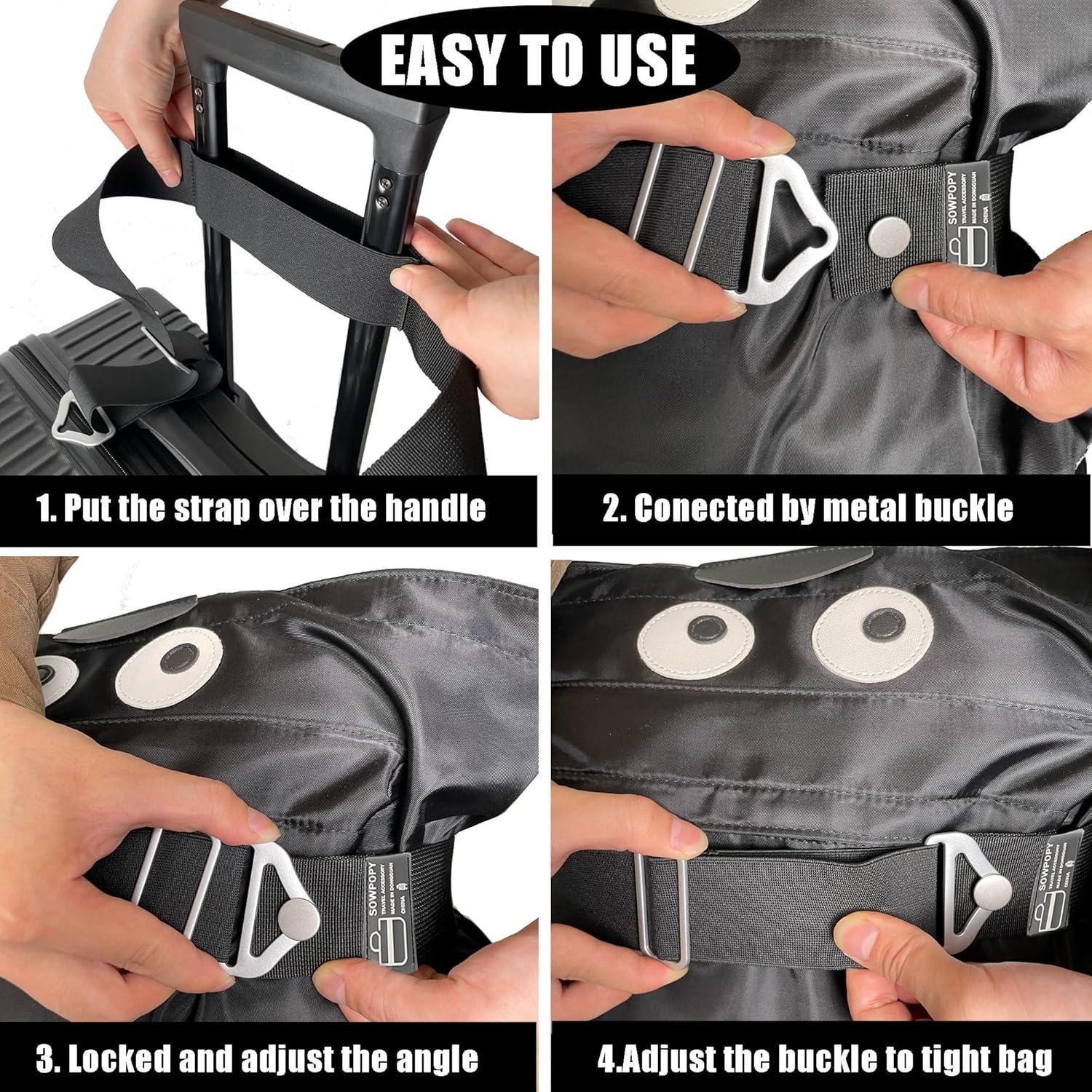 Cinturón de Viaje SOWPOPY Negro Ajustable 2 en 1