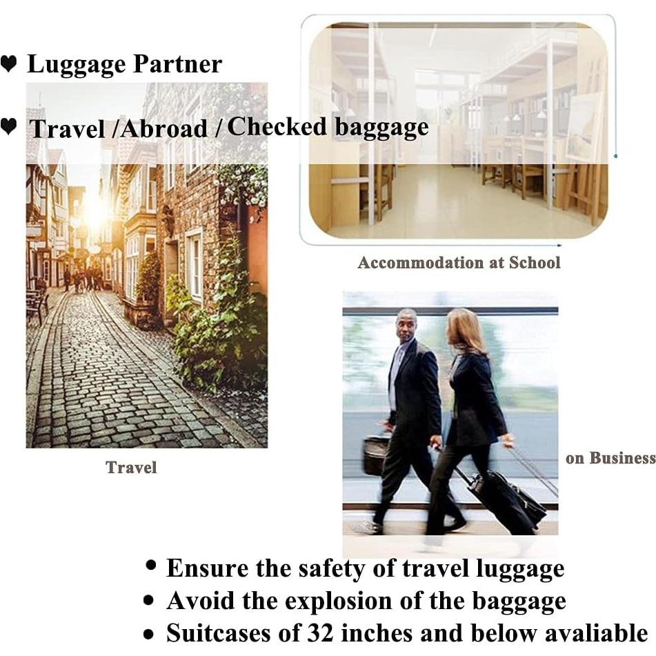 Paquete de 2 Correas de Equipaje Jmuoyld Ajustables 120-200 cm