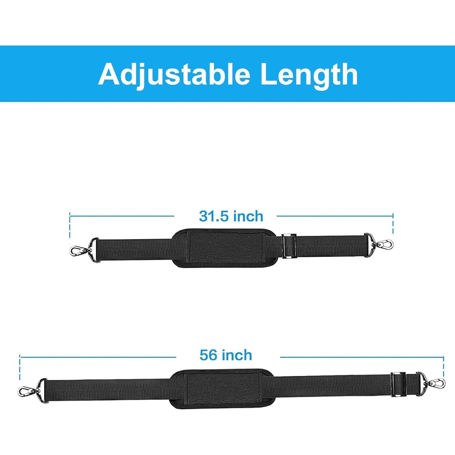 Correa de Hombro Ajustable MOSISO 142 cm Negra Antideslizante
