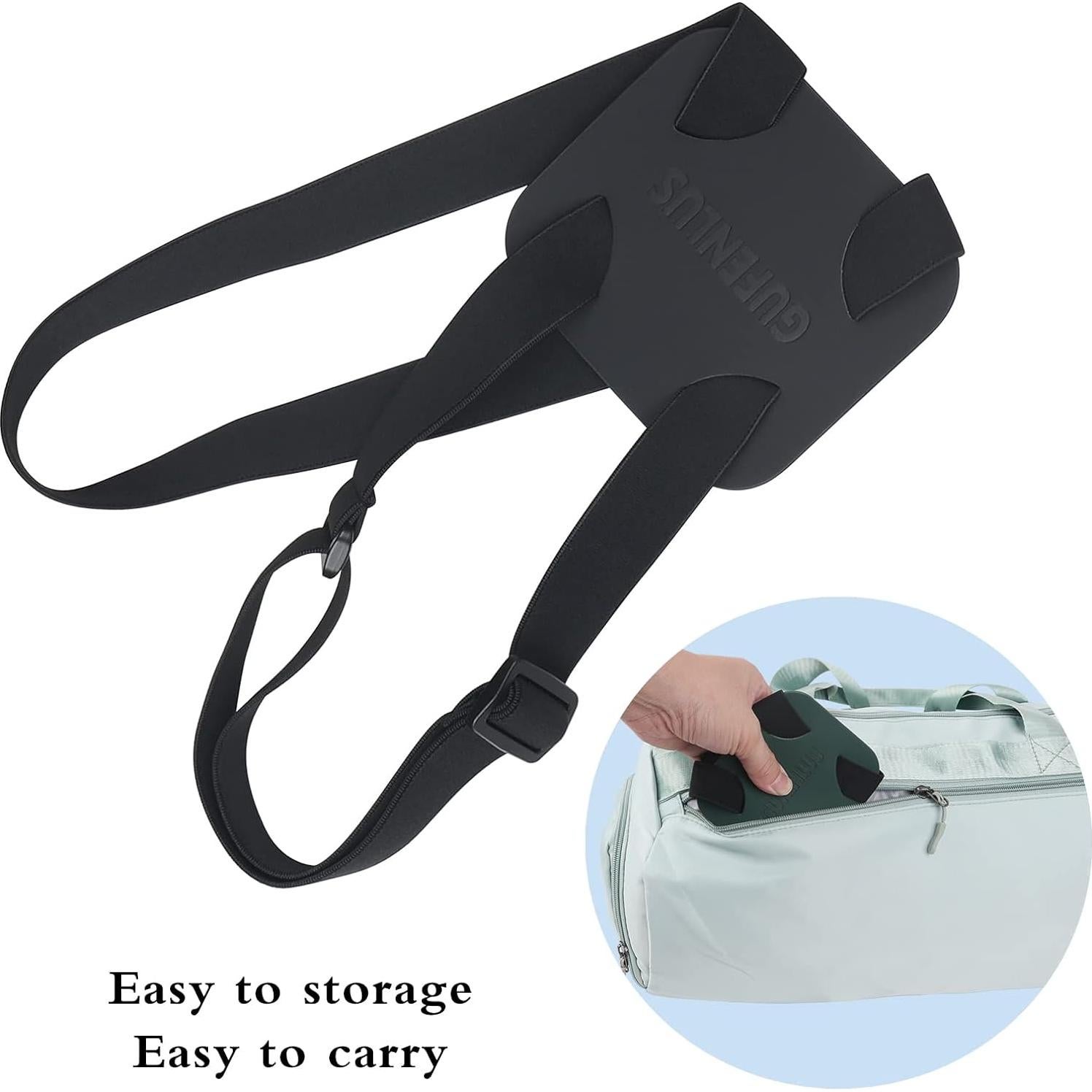 Correas de Equipaje Ajustables Gufenlus 2 Piezas Negro