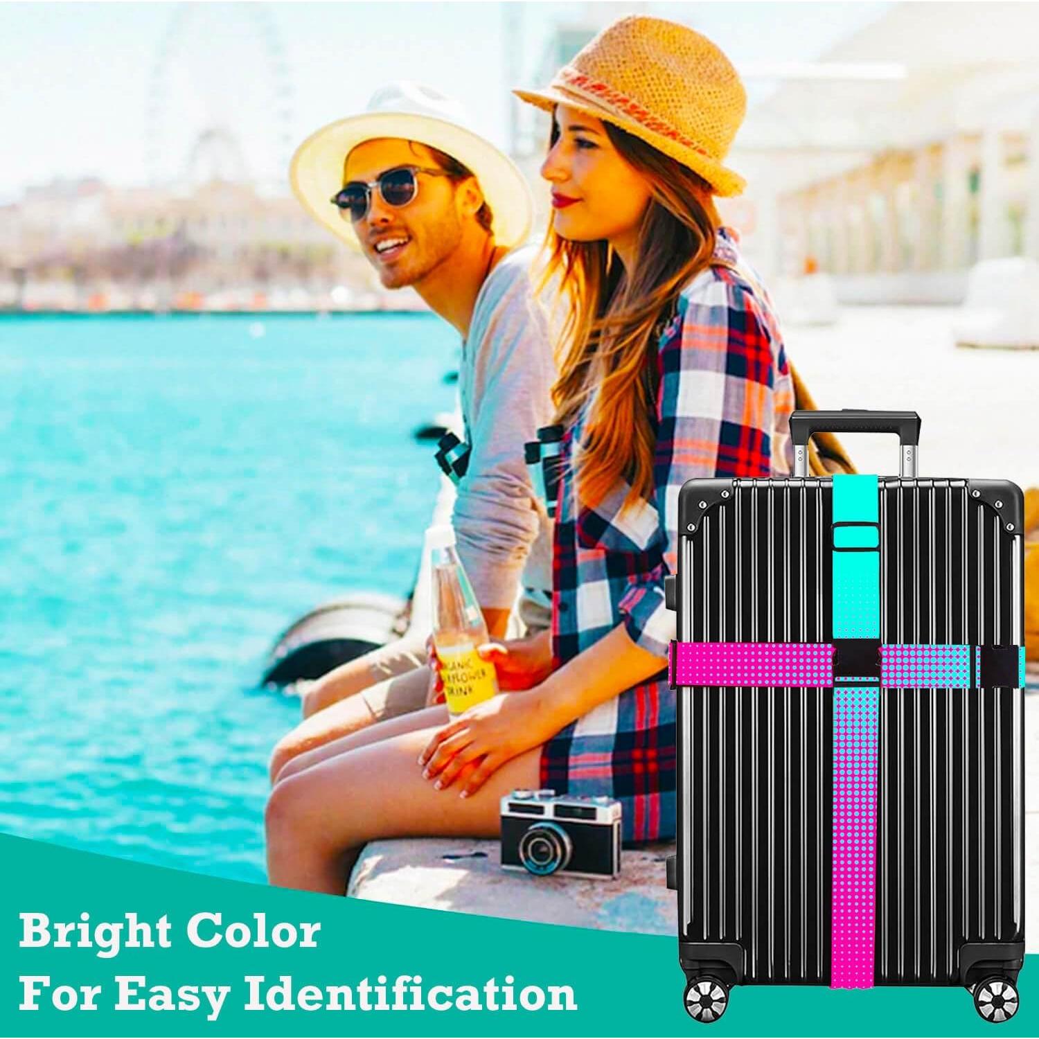 Correas de Equipaje XiOiOiX Ajustables 203 cm Nylon Punto Gradiente