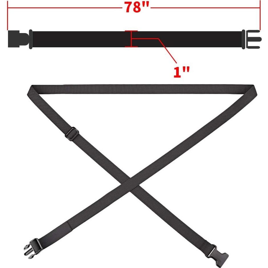 Correa de Empaque Ajustable MAGARROW 198x2.5cm 4PCS Negro