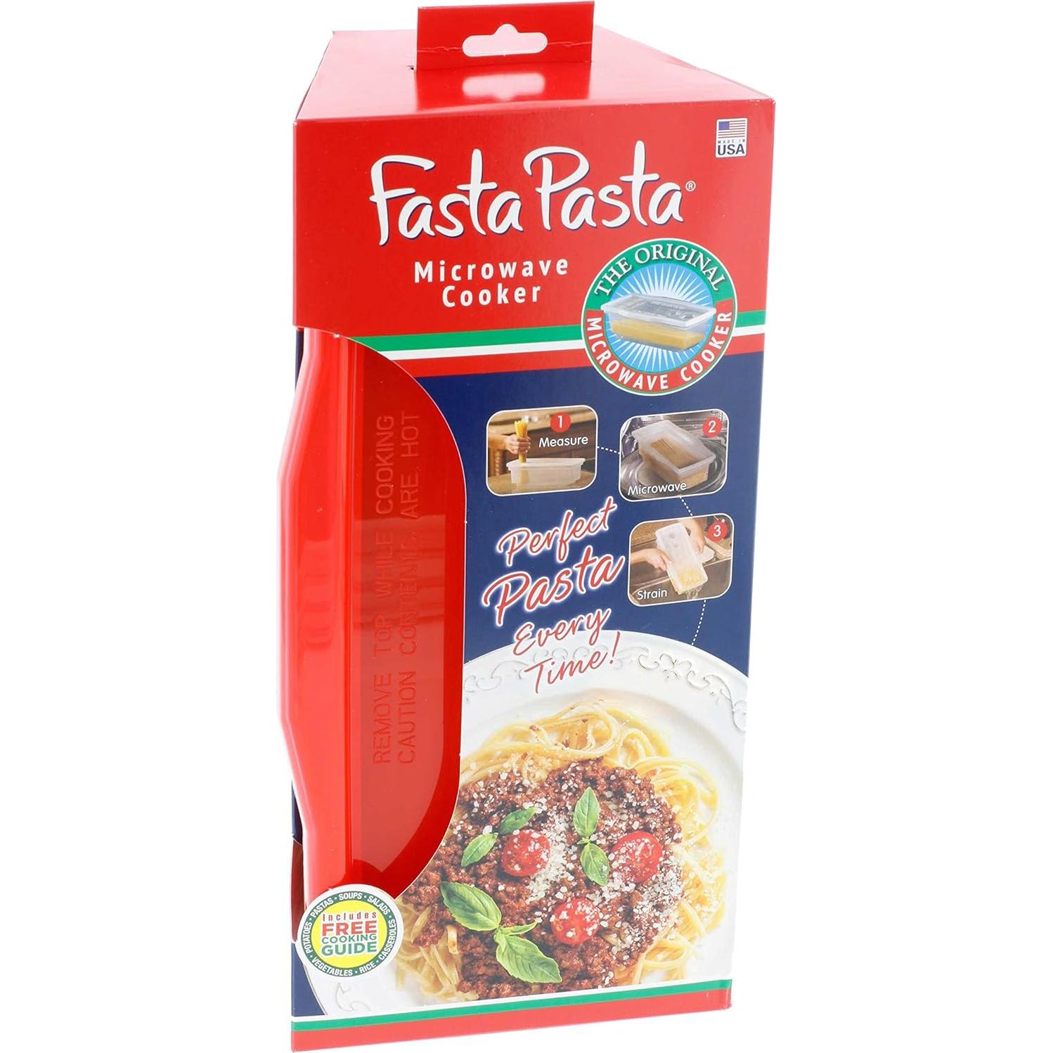 Cocinero de Pasta Fasta Pasta Rojo - Microondas 4 Porciones