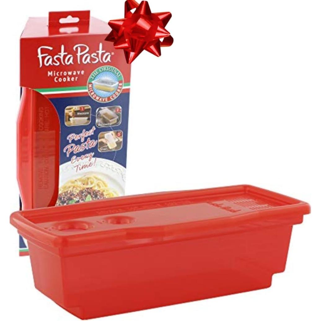 Cocinero de Pasta Fasta Pasta Rojo - Microondas 4 Porciones