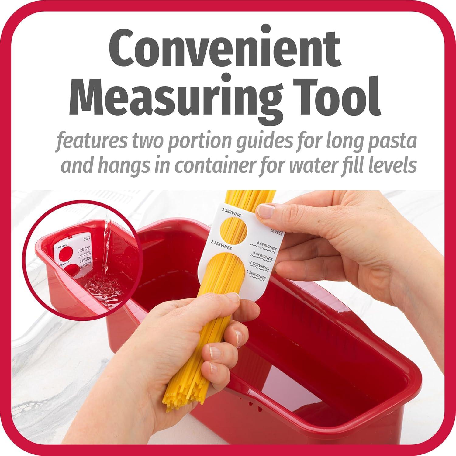 Cocinero de Pasta de Microondas GoodCook 4 Porciones Rojo