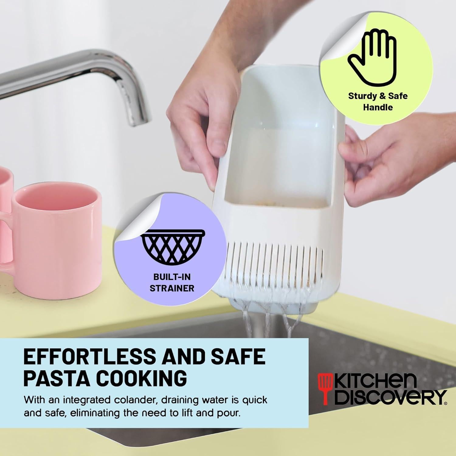 Cocinero de Pasta de Microondas Kitchen Discovery 4 Porciones