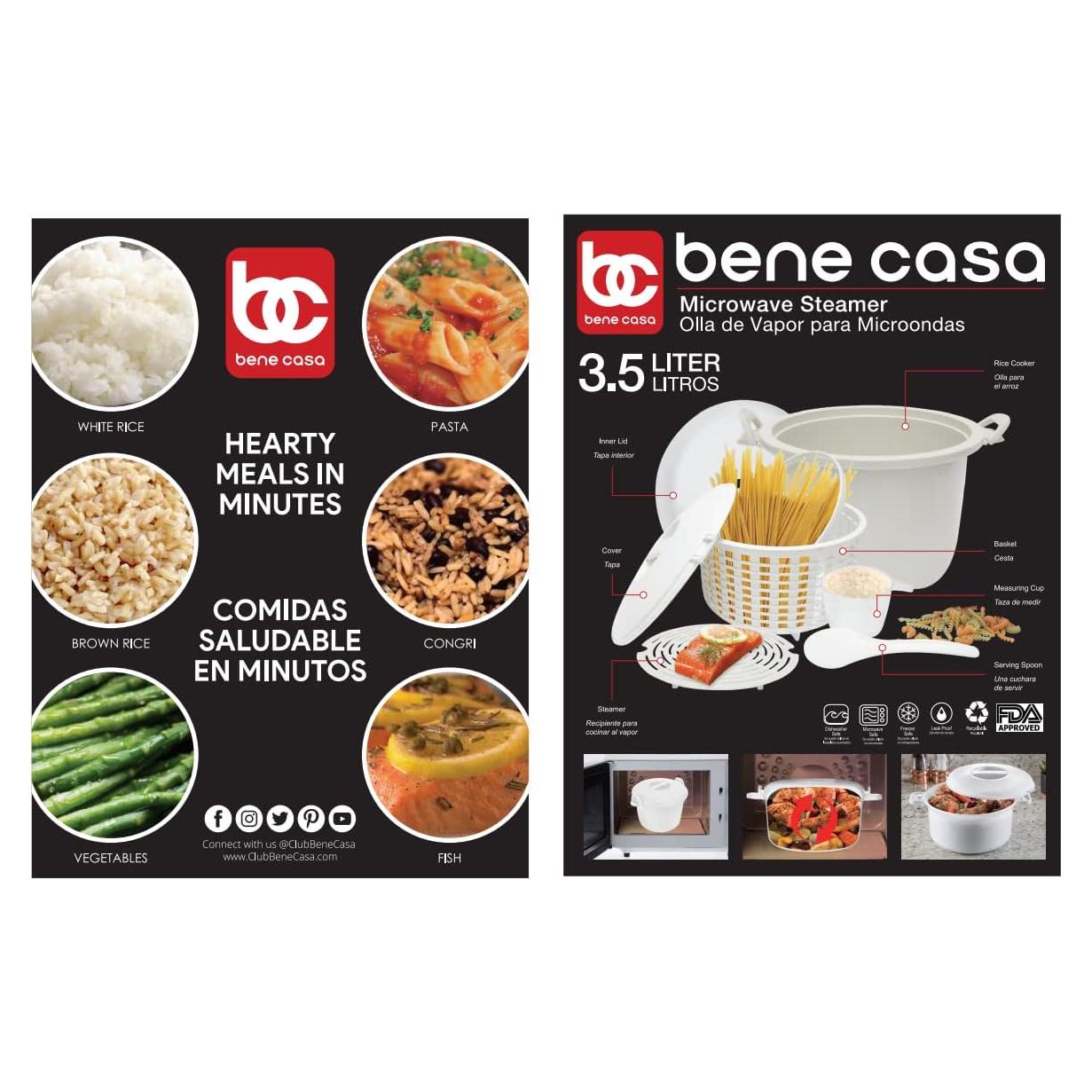Cocinero de Arroz y Pasta Bene Casa BC-14840 0.74 kg