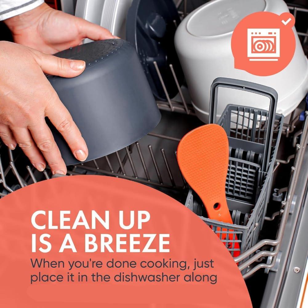 Cocinero de Arroz y Pasta de Microondas TOTITOM 2L Naranja