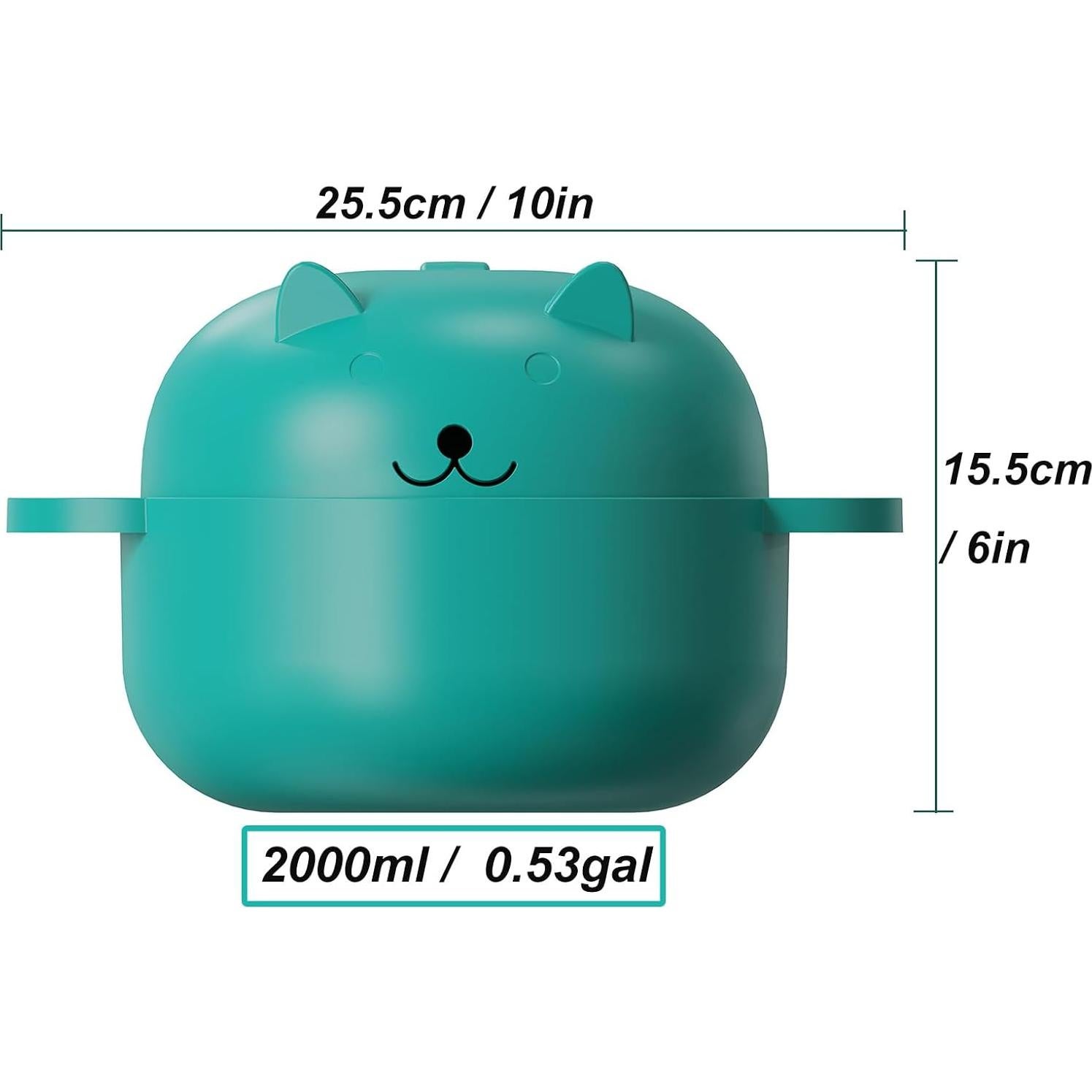Tazón de Ramen HMZXSY 2000 ML Microondas Verde