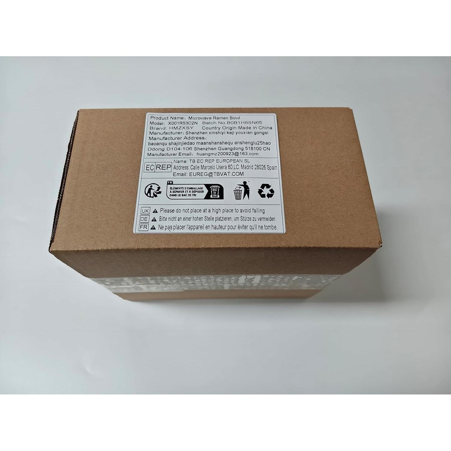 Tazón de Ramen HMZXSY 2000 ML Microondas Verde