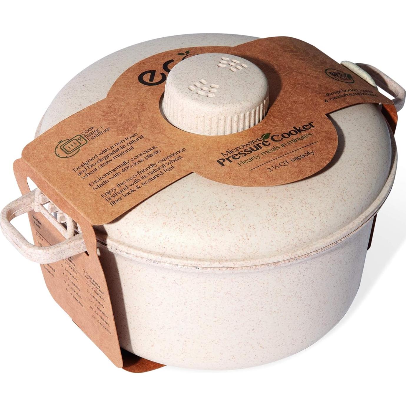 Olla a presión microondas Handy Gourmet 2L ecológica beige