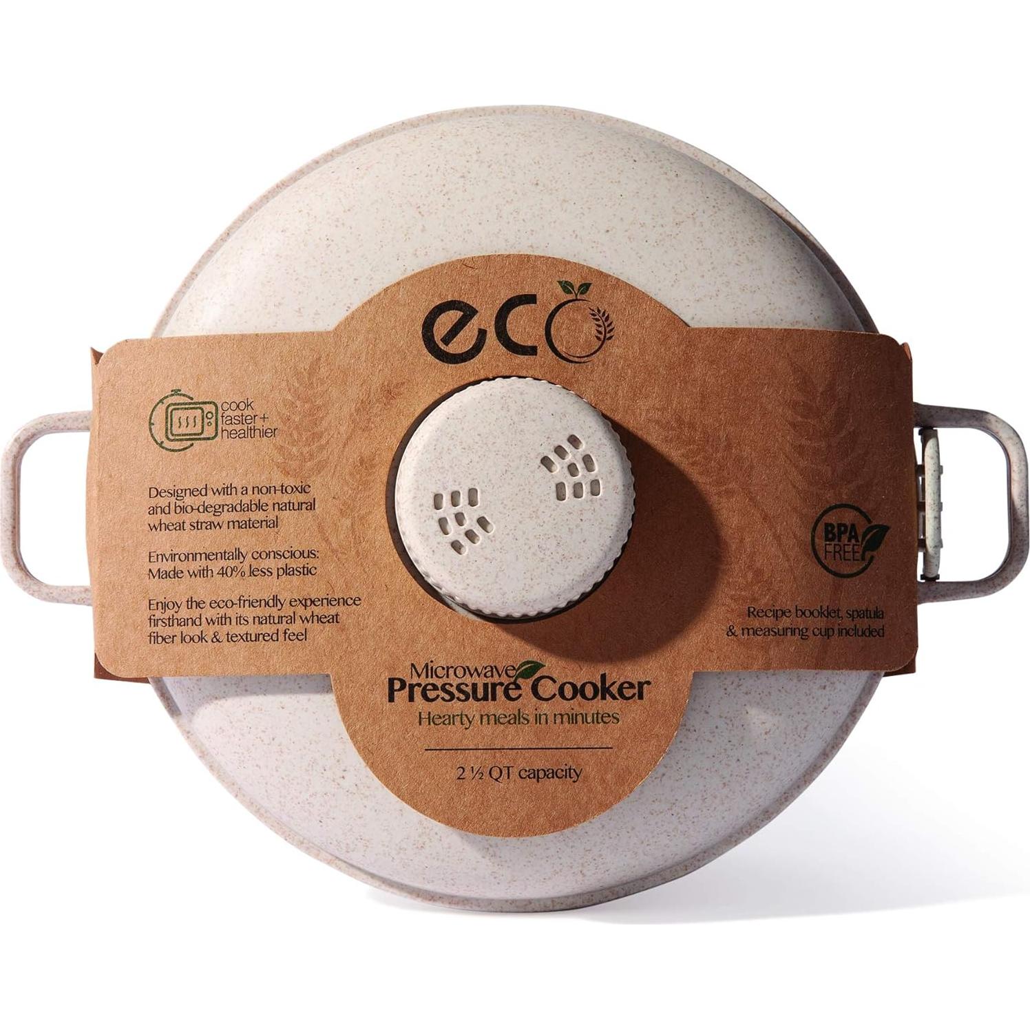 Olla a presión microondas Handy Gourmet 2L ecológica beige