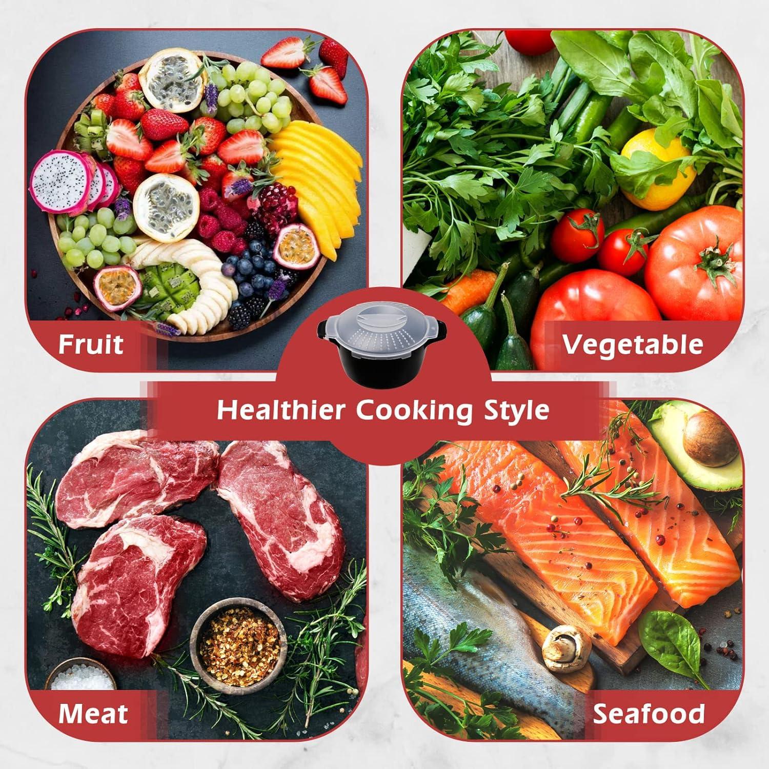 Vaporera de Microondas ReneeChef 750ml - Libre de BPA