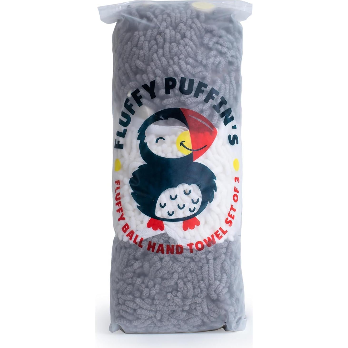 Toallas de Mano JJ KENT Fluffy Puffins Microfibra Set 3