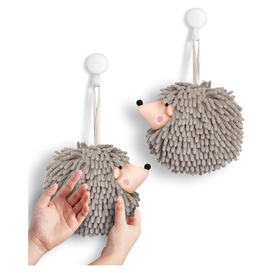 Toallas de Mano Erizo Sophie & Panda - Juego de 2 Gris
