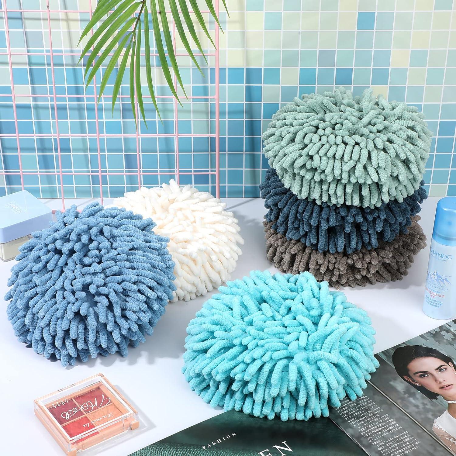 Toallas de Mano Chenille Macarrie 12 Piezas 17x17 cm 6 Colores