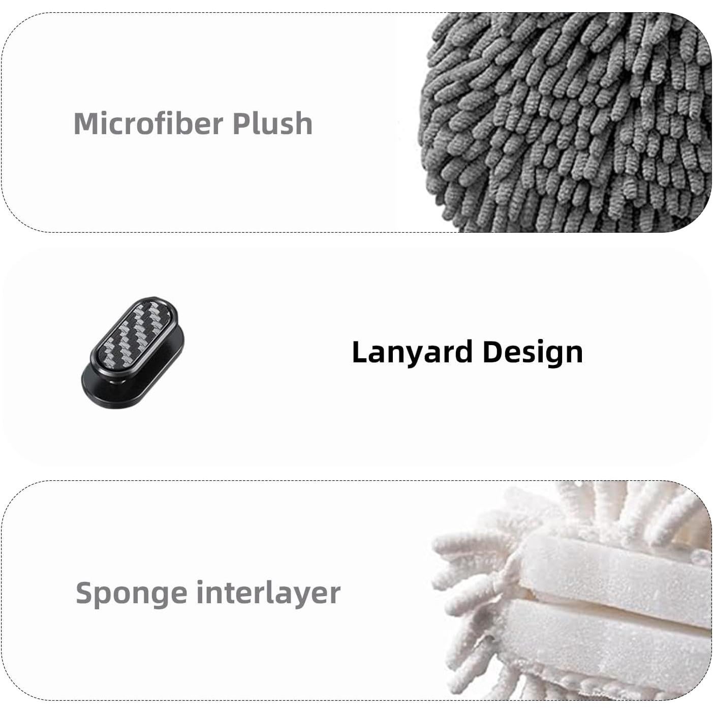 Toallas de Mano Fluff Ball BCIBhucy - 4 Piezas Chenille 17 cm