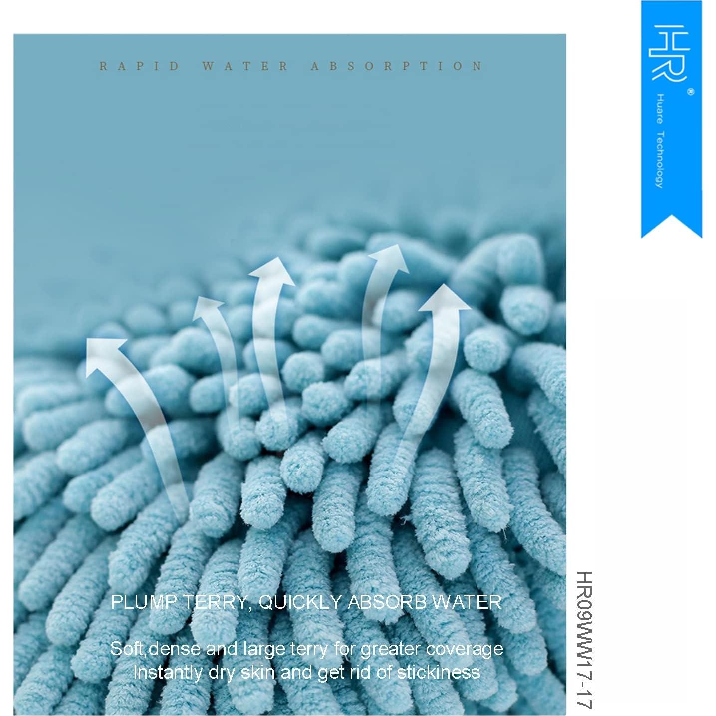 Toalla de Mano Chenille HR Huare Paquete de 2 Blanca