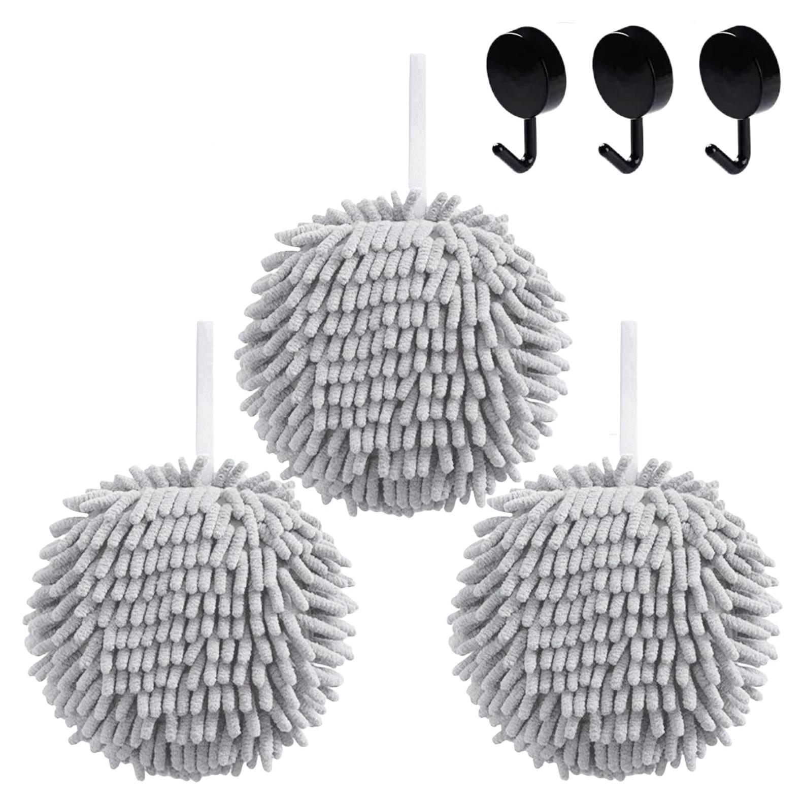Juego de 3 Toallas de Mano Chenille Frbryak Absorbentes