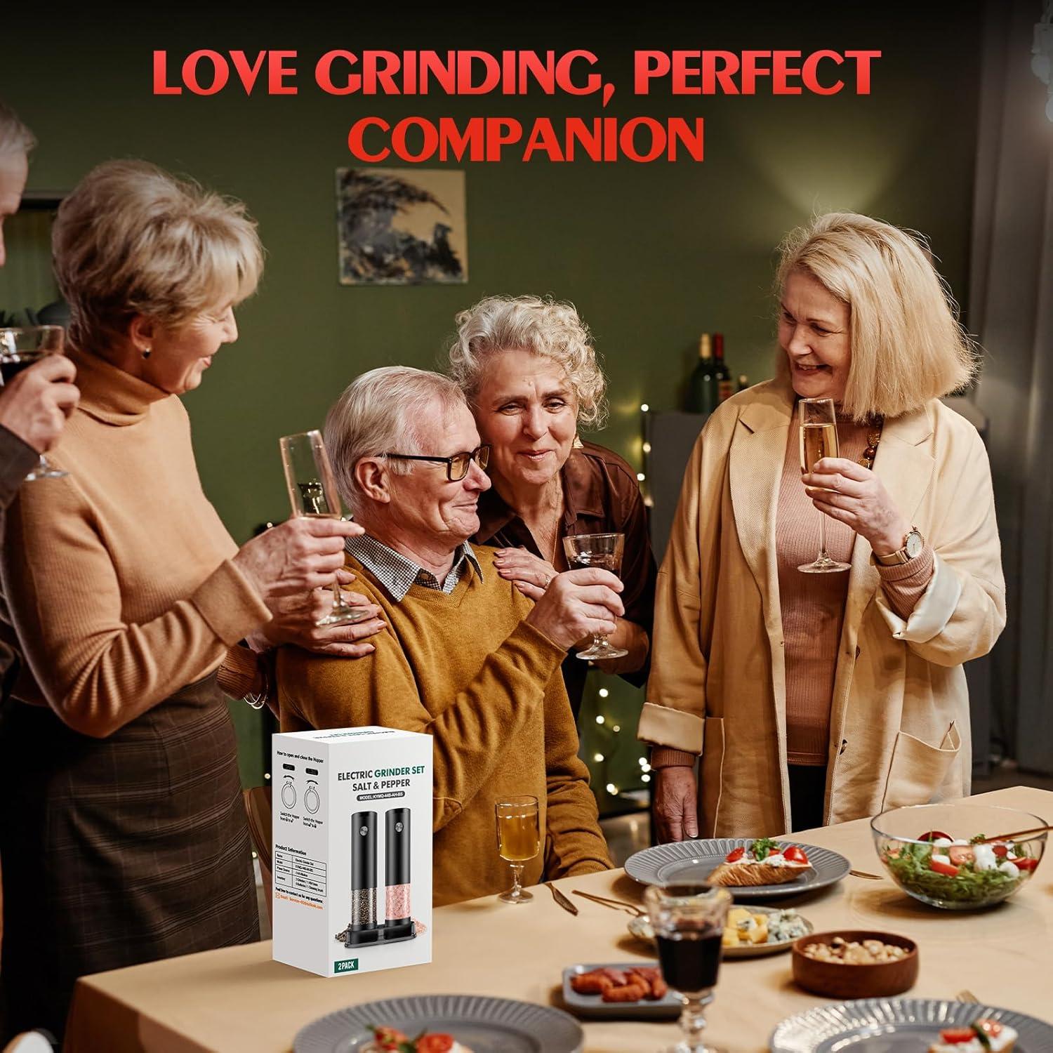 Juego de Molinillos Eléctricos de Sal y Pimienta ioion 2 Pzs