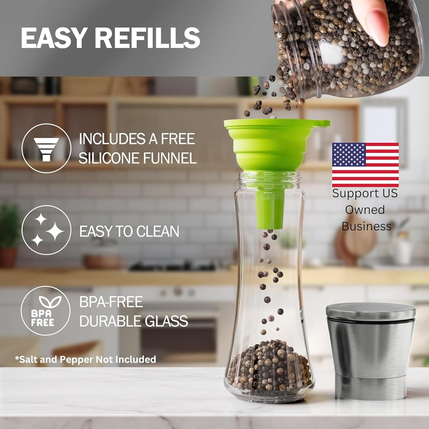 Juego de Molinillos de Sal y Pimienta HOME EC 2 Piezas