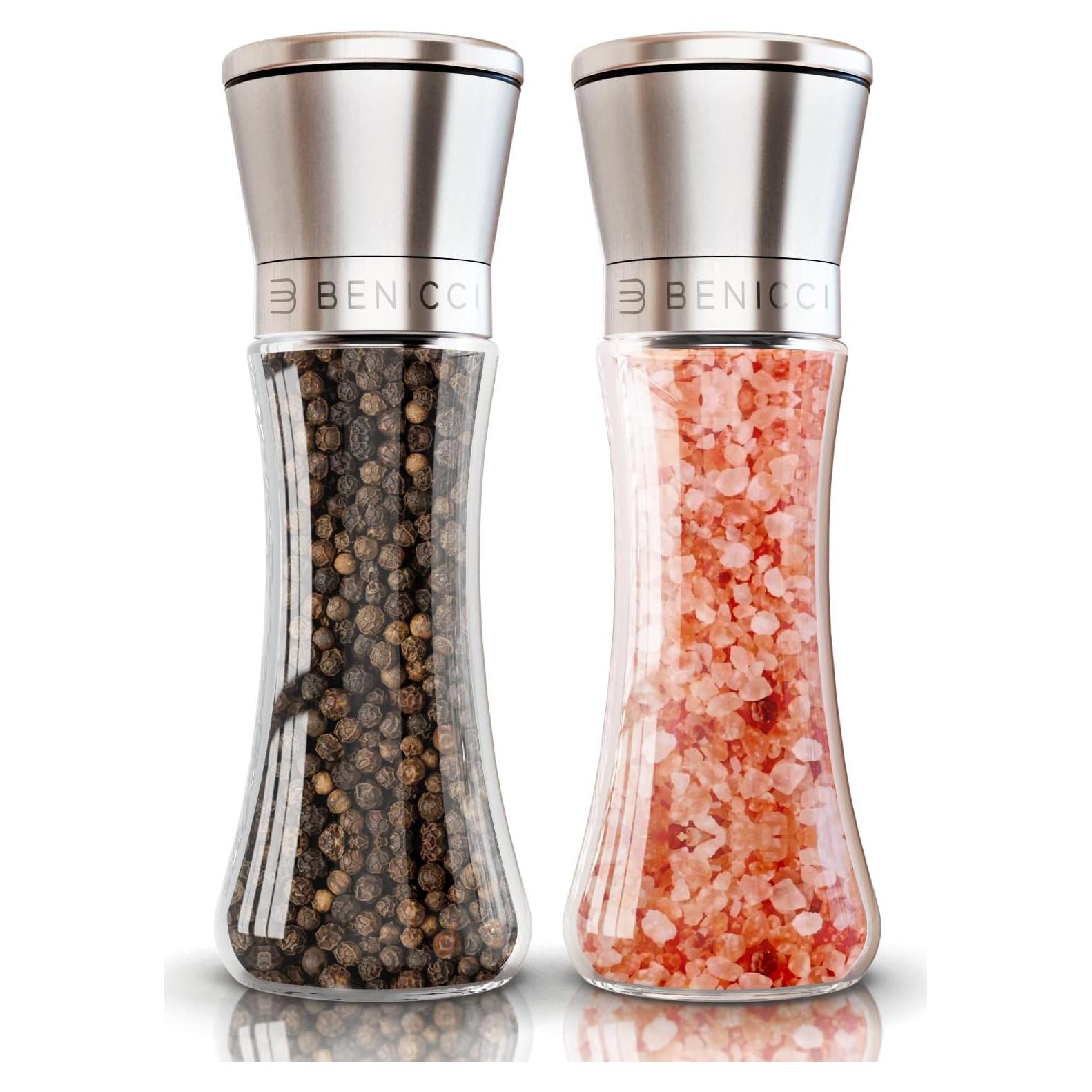 Juego de Molinillos de Sal y Pimienta Benicci Acero Inoxidable
