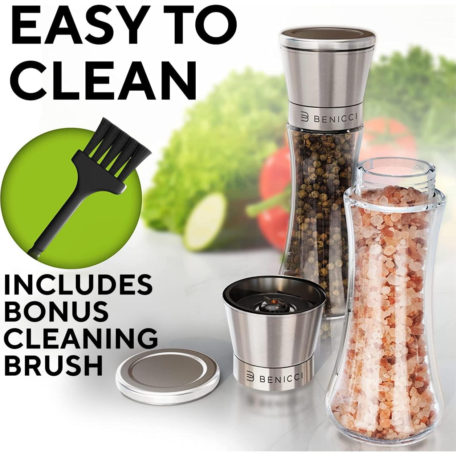 Juego de Molinillos de Sal y Pimienta Benicci Acero Inoxidable