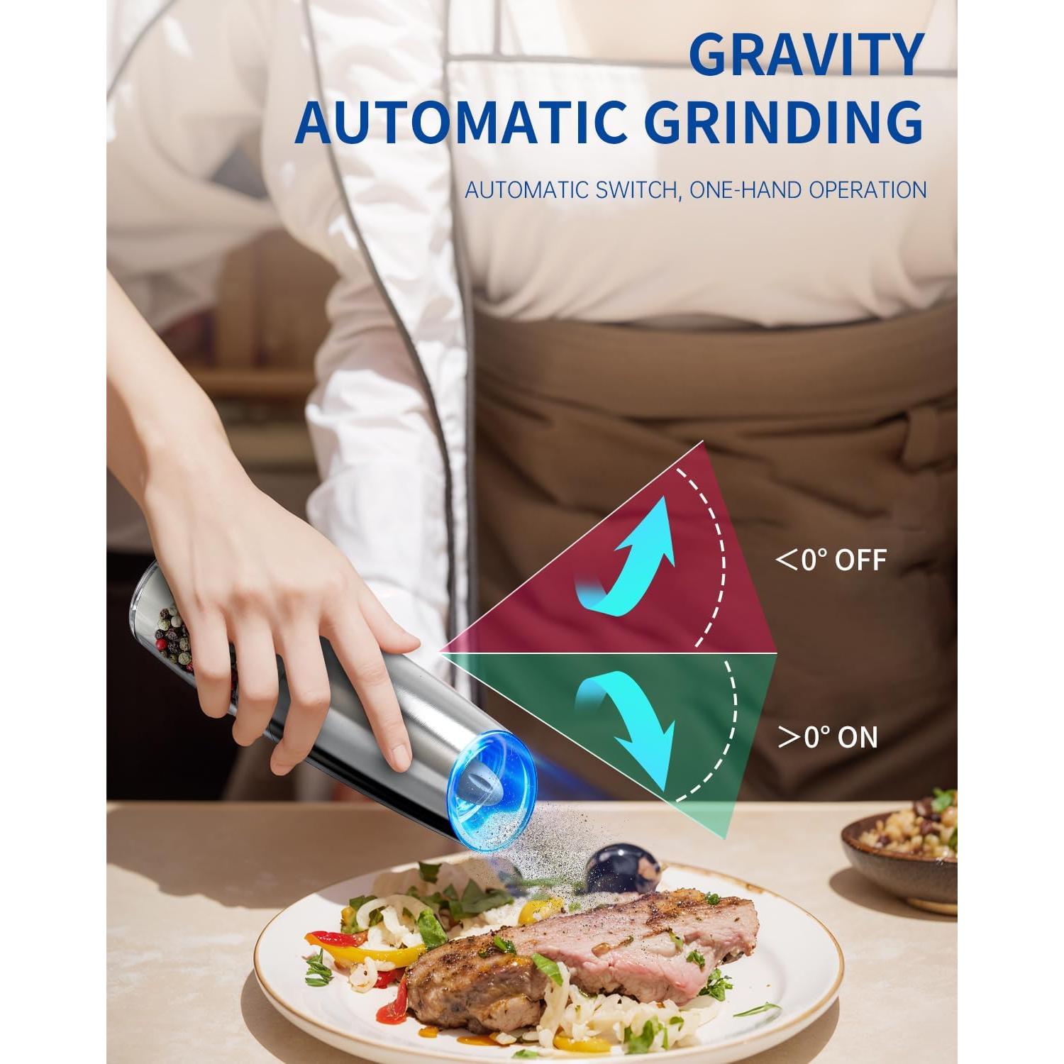 Molinillo Eléctrico de Sal y Pimienta CIRCLE JOY Acero Inoxidable