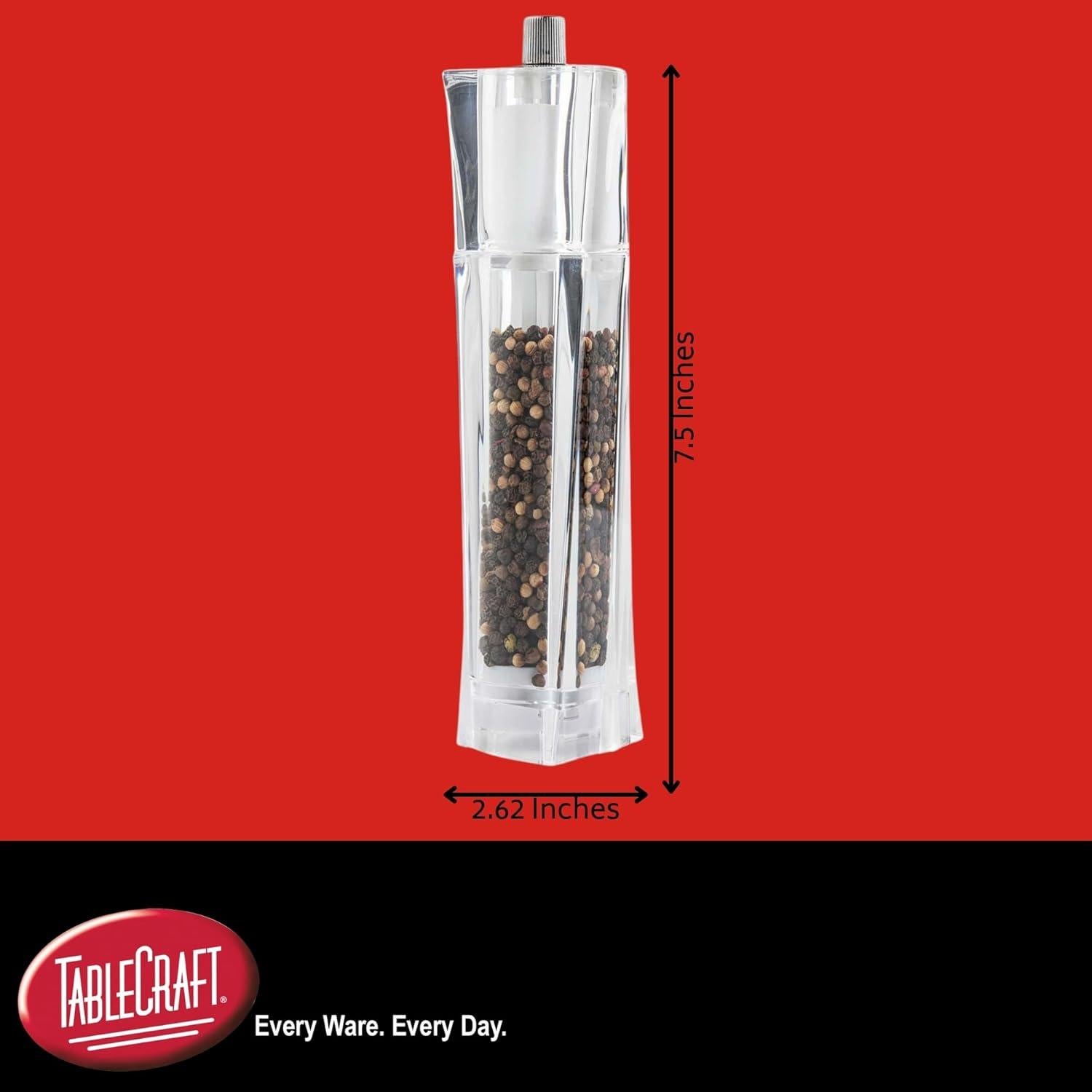 Juego de Molinillos de Sal y Pimienta Tablecraft 2 en 1 Acrílico