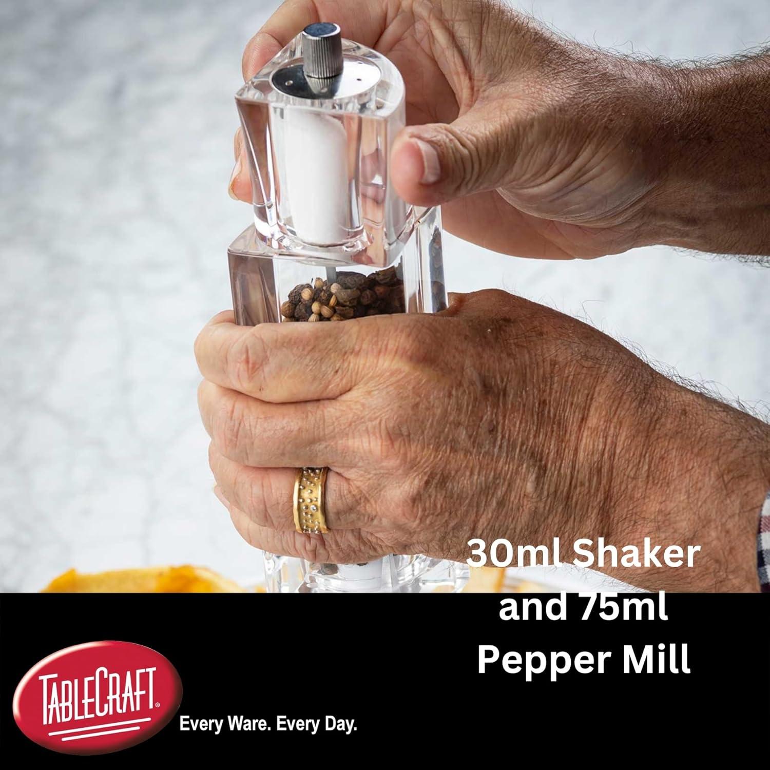 Juego de Molinillos de Sal y Pimienta Tablecraft 2 en 1 Acrílico