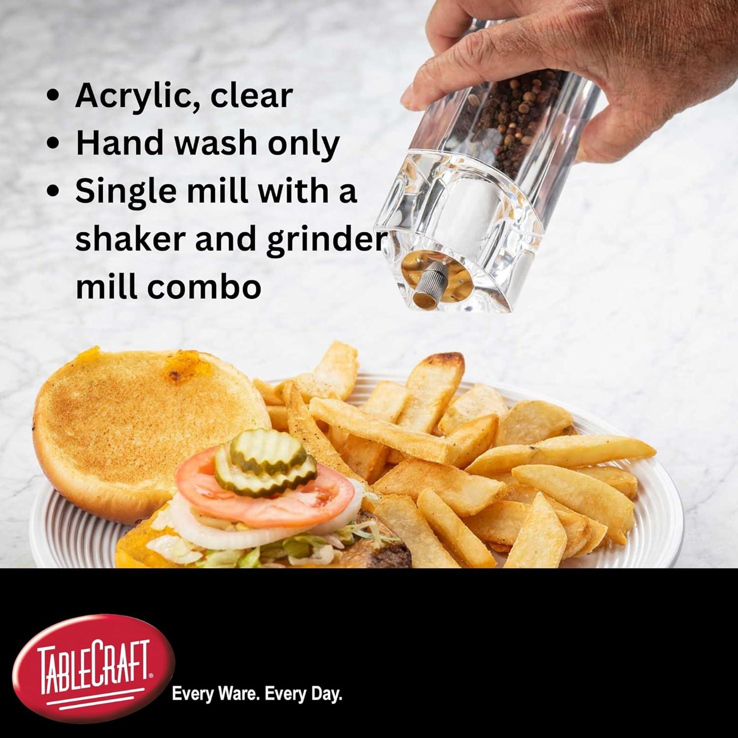 Juego de Molinillos de Sal y Pimienta Tablecraft 2 en 1 Acrílico