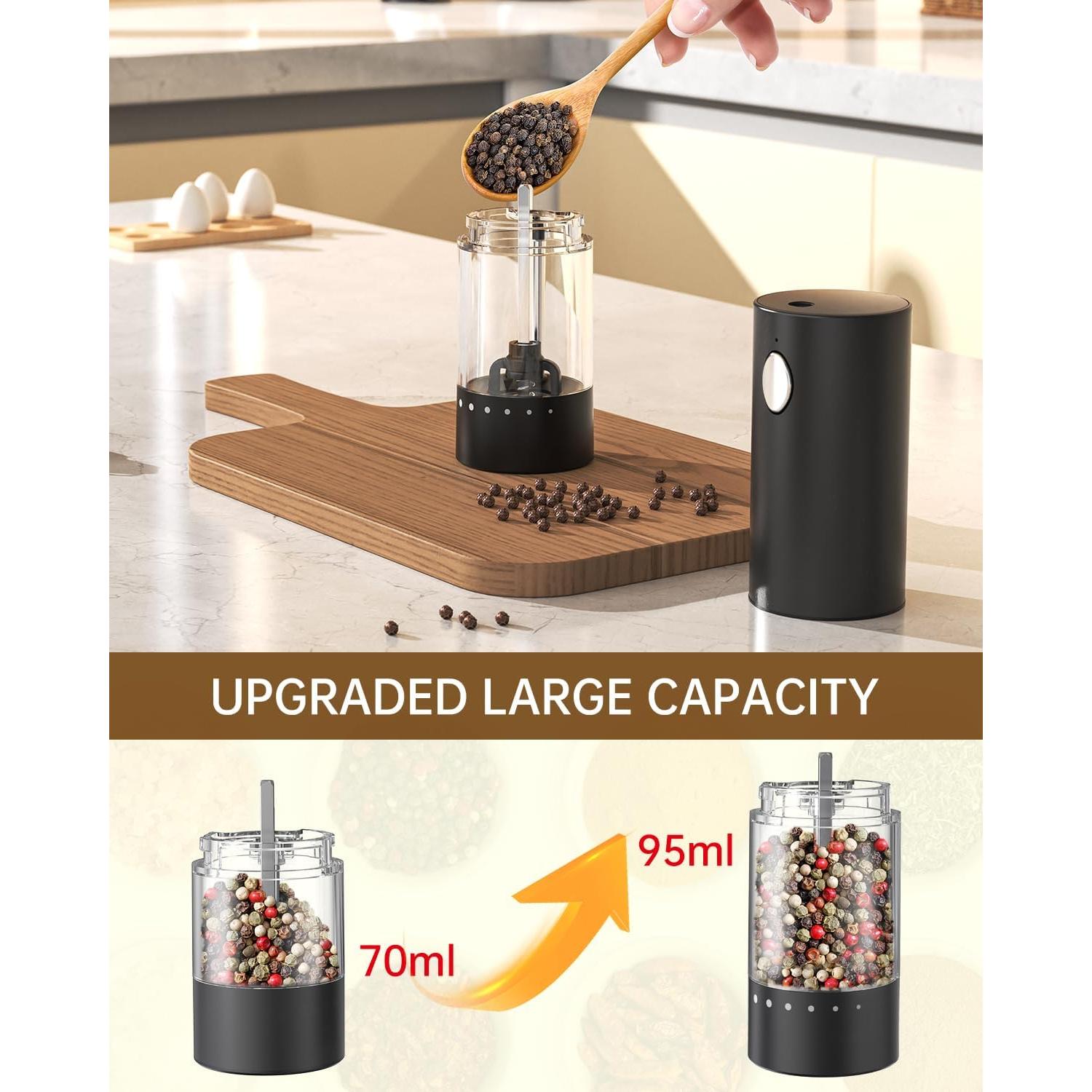 Juego de Molinillos Eléctricos de Sal y Pimienta CIRCLE JOY 95ml