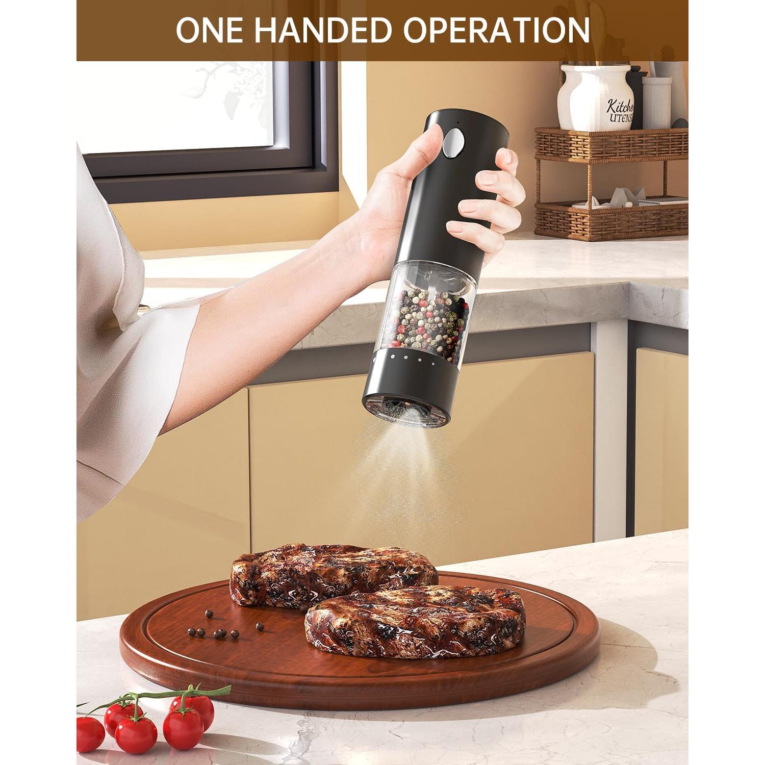 Juego de Molinillos Eléctricos de Sal y Pimienta CIRCLE JOY 95ml