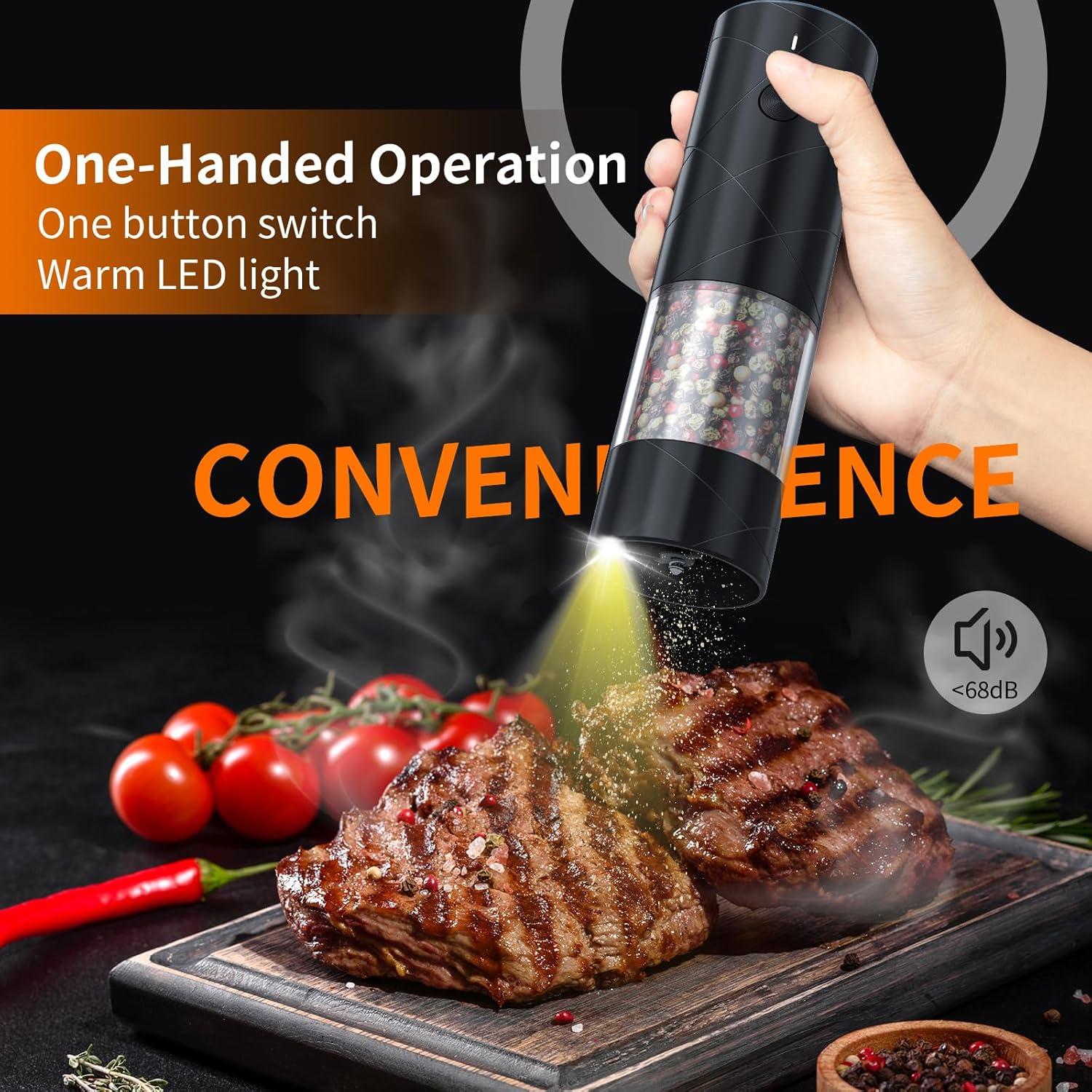 Juego de Molinillos Eléctricos de Sal y Pimienta Lidaop