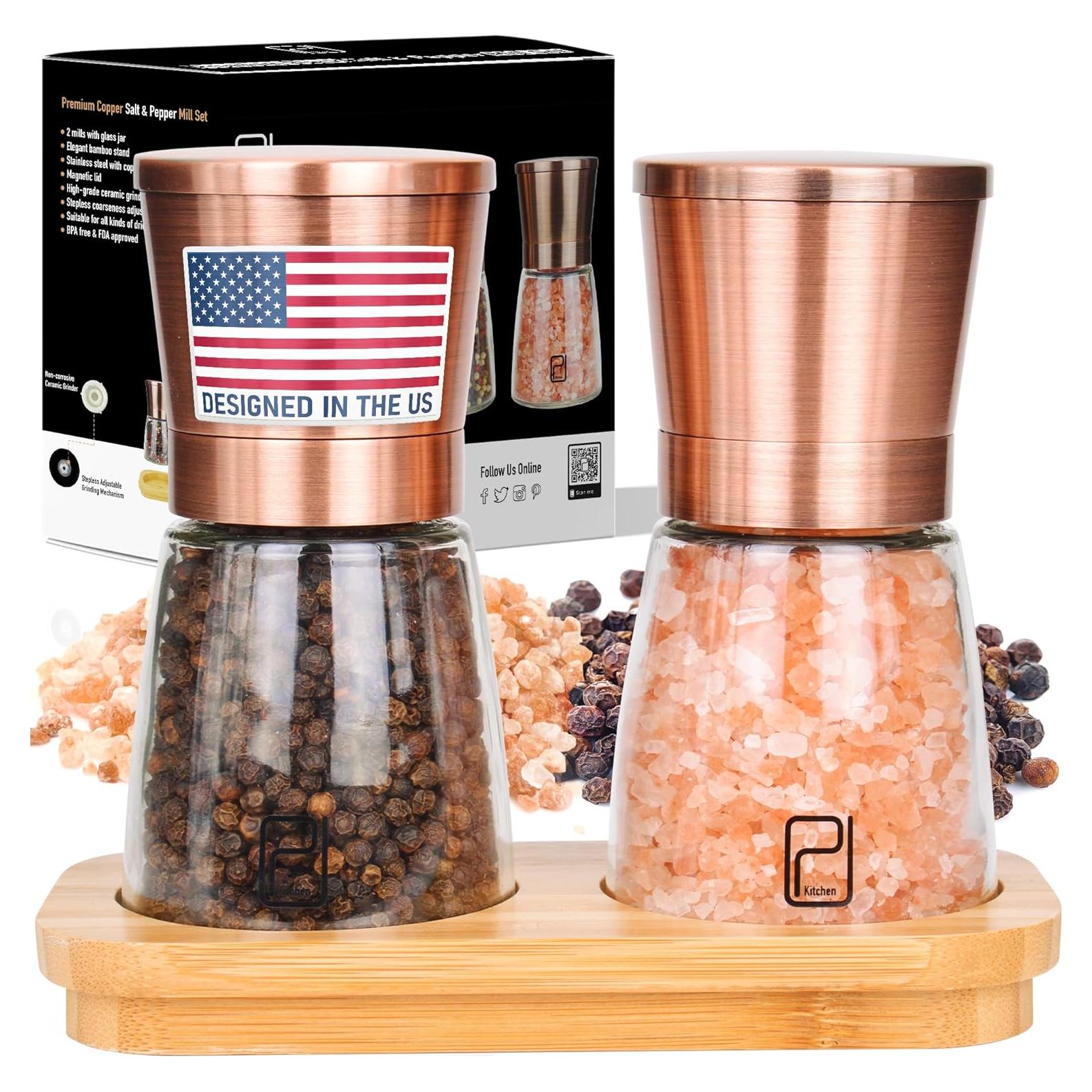 Juego de Molinillos de Sal y Pimienta PJC-Kitchen Cobre 170g